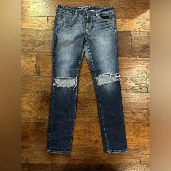 American Eagle Super High Jeggings- size 14 Long - Picture 1 of 8